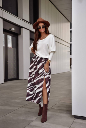 Biały sweter damski o luźnym kroju XANA WHITE