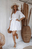 Biała ażurowa sukienka damska w stylu boho ANGEL