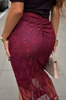 Bordowa koronkowa spódnica damska PULIA