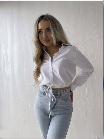 Biała krótka koszula damska GLAM