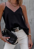 Czarny top damski na ramiączkach LISA