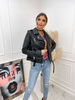 Czarna kurtka damska ramoneska z eko skóry LOUI ROCK