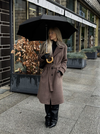 Jasno Brązowy płaszcz damski XANA AUTUMN