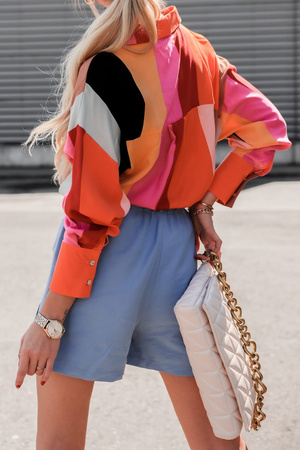 Kolorowa luźna koszula damska SIMPLY STYLE