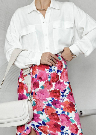 Biała luźna koszula damska SIMPLY