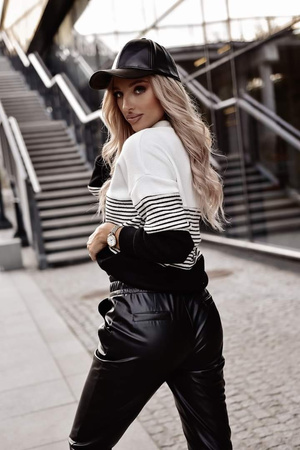 Czarne spodnie damskie z eko skóry XANA ROCK ME