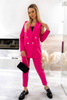Różowy garnitur damski żakiet i spodnie ELMA