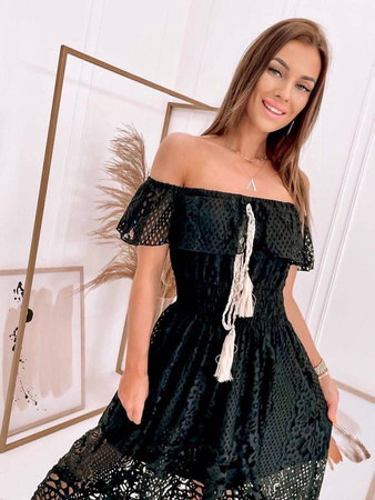 Czarna koronkowa sukienka damska hiszpanka LOLA II