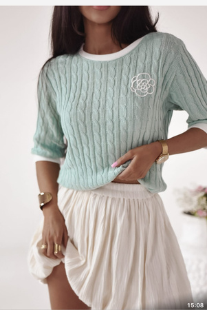 Seledynowy sweter  damski EVE 