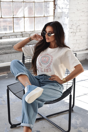  Biały  T-shirt damski  MILANO