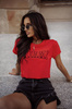 Czerwony T-shirt damski MIAMI