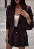 Czekoladowa krótka  marynarka damska  XANA STYLE 