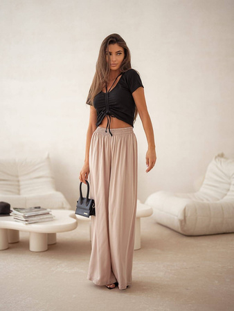 Czarna dopasowana bluzka damska KRETA