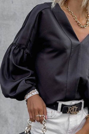 Czarna bluzka damska PLISSA