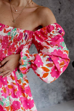 Długa sukienka damska ze ściągaczem w biuście AMANDA