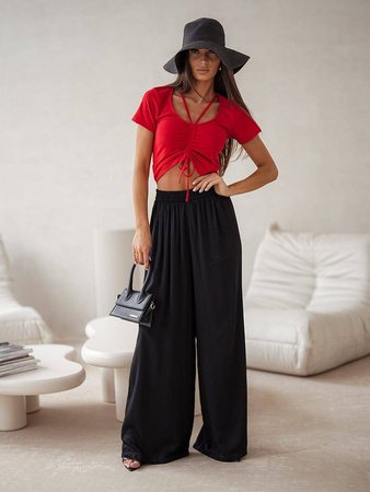 Czerwona dopasowana bluzka damska KRETA