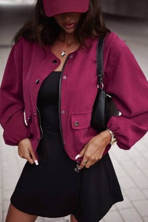 Bordowa lekka kurtka PARIS