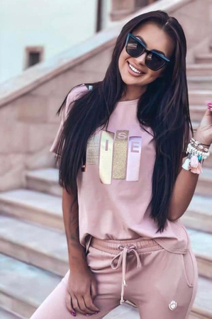 Złoty róż spodnie dresowe GOLD ROSE NEW S