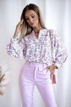 Kolorowa koszula damska w drobne kwiaty LAVENDA
