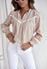 Beżowa bluzka damska w stylu boho BOHO STYLE