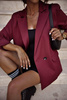 Bordowa marynarka damska oversize CLARET