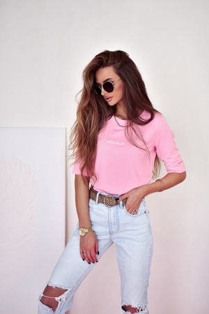 Różowa bluzka damska CLASSICAL