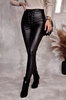 Czarne obcisłe spodnie damskie z eko skóry XANA ROCK