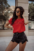 Czerwony T-shirt damski MIAMI