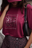 Bordowy T-shirt damski  HOPE