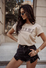 Beżowy T-shirt damski MIAMI