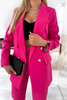 Różowy garnitur damski żakiet i spodnie ELMA