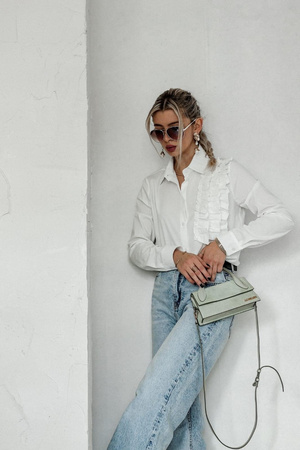 Biała bawełniana koszula damska SIMPLY