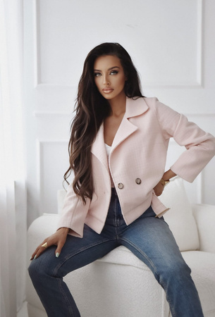 Różowa  krótka kurtka damska  ALEX 