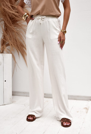 ECRU  szerokie  spodnie damskie  INGA 