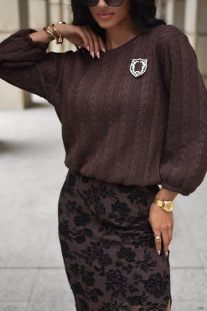 Brązowy  sweter damski AMSTERDAM     