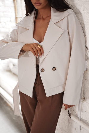 Ecru  krótka kurtka damska  ALEX 