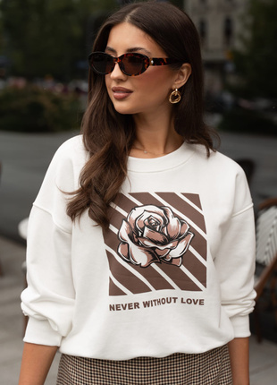   Biała  bluza damska  ROSESS  